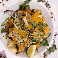 Noodles with tofu at Plum Vanilla in Narberth