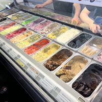 Cabinet showing various flavours of ice cream and sorbet. From my understanding, this entire section was vegan flavours    at 48 Flavours in Adelaide