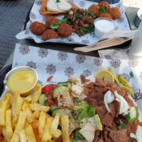 yeero meatless and falafel at Falafel Taste Middle East in Thessaloniki