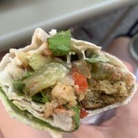 Spicy falafel wrap  at Falafel Taste Middle East in Thessaloniki