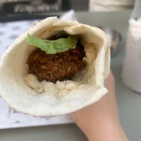 Spicy falafel wrap  at Falafel Taste Middle East in Thessaloniki