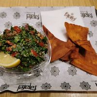 small but tasty salad at Falafel Taste Middle East in Thessaloniki
