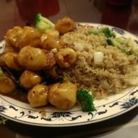 General Tso's tofu with vegetarian fried rice (does not have egg) at New Chinatown in Birmingham