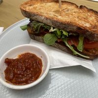 Vegan BLT at Sappho Books Cafe & Bar in Glebe