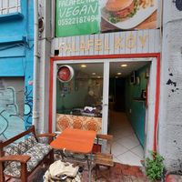 Outside at Falafel Koy in Istanbul