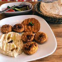 Lovely felafel plate for 12 liras at Falafel Koy in Istanbul