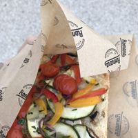 Pizza with fresh vegetables  at Romana Pizza in Lisbon