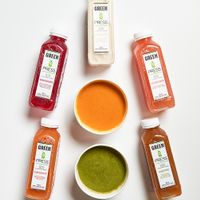 Cold Pressed Juices and Vegetables Creams at Green Press in Lima
