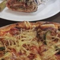 Vöner Pita roll and vöner pizza at Pizza Express - Mariankatu in Helsinki