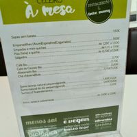 Menu outside at Celeiro - Via Catarina in Porto