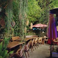 Outside seating area, so cute at Golden Bamboo in San Jose