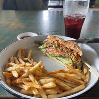 Burgeratory and fries   at Netherworld in Fortitude Valley