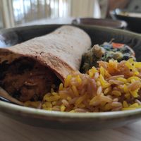 Crep with tofu and veggies at Alho-Porro in Rio Tinto