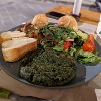 Green burger at JustVeggie in Siracusa