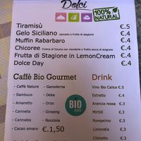 Menù at JustVeggie in Siracusa