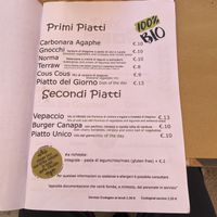 Menu 1  at JustVeggie in Siracusa