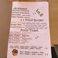 Menu 2  at JustVeggie in Siracusa