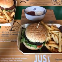 the food ;-) great tasty burger !!! at JustVeggie in Siracusa