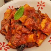 Pasta Norma, Gnocci mit Pesto und Vappacio at JustVeggie in Siracusa