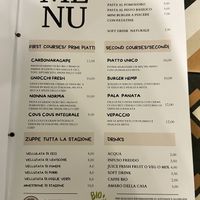 menú  at JustVeggie in Siracusa