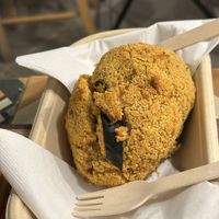 Arancini de berenjena y calabacín sin arroz  at JustVeggie in Siracusa