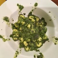 Gnocchi with spinach and chickpea at JustVeggie in Siracusa