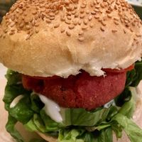 Beet Burger at JustVeggie in Siracusa