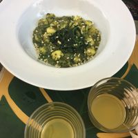 Gnocchis and tasty beverages  at JustVeggie in Siracusa