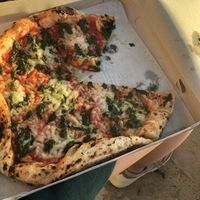 pesto drizzle on margarita pizza! so good at Floralia in Honolulu