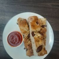 Focaccia with garlic and olives. I thought it was too soft. at Floralia in Honolulu