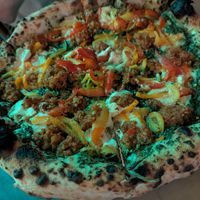 Pesto Royale (managed to get a full shot of this one while everyone was munching on the other two pizzas, which came out first) at Floralia in Honolulu