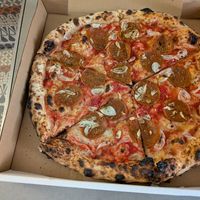 Marinara pizza plus pepperoni at Floralia in Honolulu