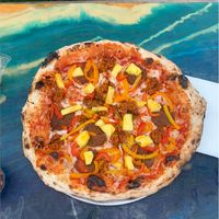 Pineapple and “meats”! So good! at Floralia in Honolulu