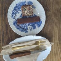 Twix and tahini Caramel bar at The Vegan Fairies in Nea Erythraia