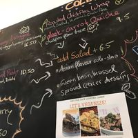 Menu board at Chic Pea Vegan Cafe in Fremantle
