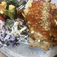 Vegan gluten free lasagna  at Chic Pea Vegan Cafe in Fremantle