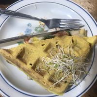 Vegan gluten free turmeric toastie at Chic Pea Vegan Cafe in Fremantle