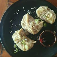 Vegan gyoza (I could have eaten 10 of them!) at Galanga in Bunutan