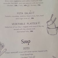 Menu at Galanga in Bunutan