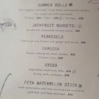 Menu at Galanga in Bunutan