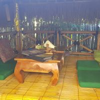 U can sit in these small huts at Galanga in Bunutan