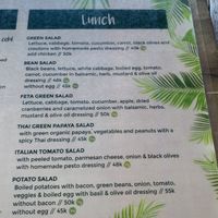Menu at Green Leaf Cafe in Jemuluk