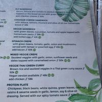 Menu at Green Leaf Cafe in Jemuluk