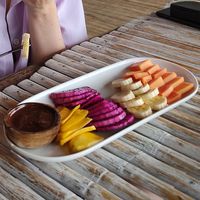 Vegan Chocolate Fondue ! at Green Leaf Cafe in Jemuluk