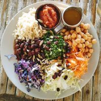 Protein Plate at Green Leaf Cafe in Jemuluk