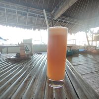 Carrot juice at Green Leaf Cafe in Jemuluk