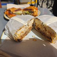 The Reuben Mushroom Bagel 😻 at The Fields Beneath - Kentish Town in North West London