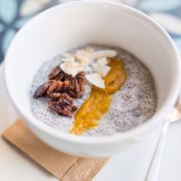 Pumpkin Chia Seed Pudding at The Fields Beneath - Kentish Town in North West London