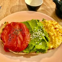 Yummy Vegan Hummus  at Chillin' Cafe in Madrid