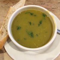 Split pea soup  at Le Pain Quotidien - 97th & Madison in New York City